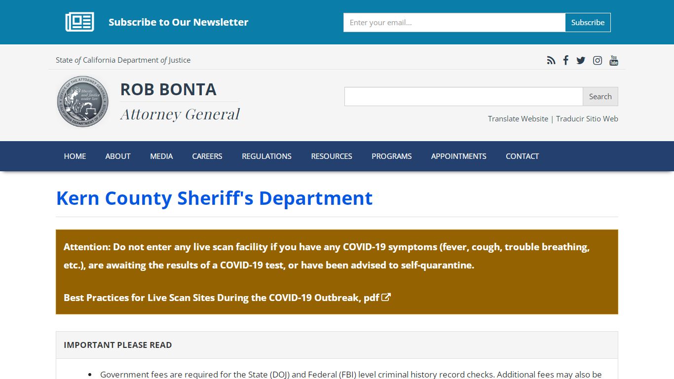 Kern County Sheriff's Department - Attorney General of California